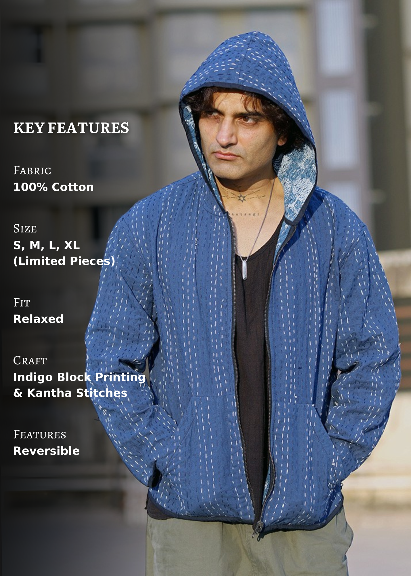 Vayu Reversible Hooded Jacket- 05