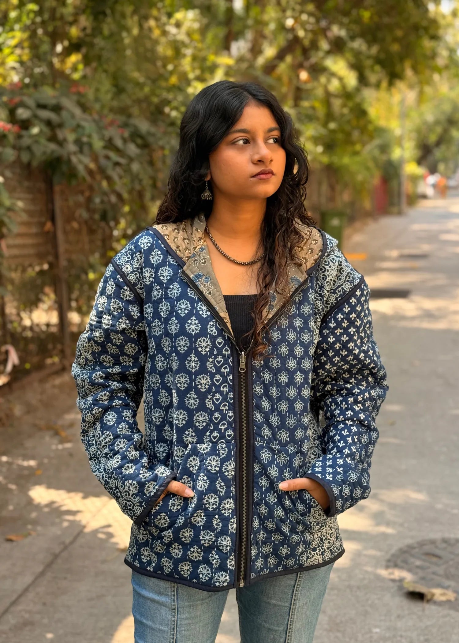 Vayu Reversible Hooded Jacket (Quilted)- 04