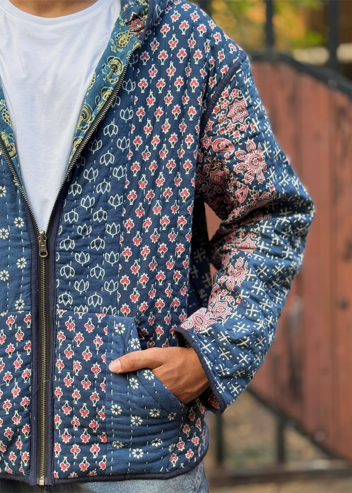 Vayu Reversible Hooded Jacket (Quilted)- 03