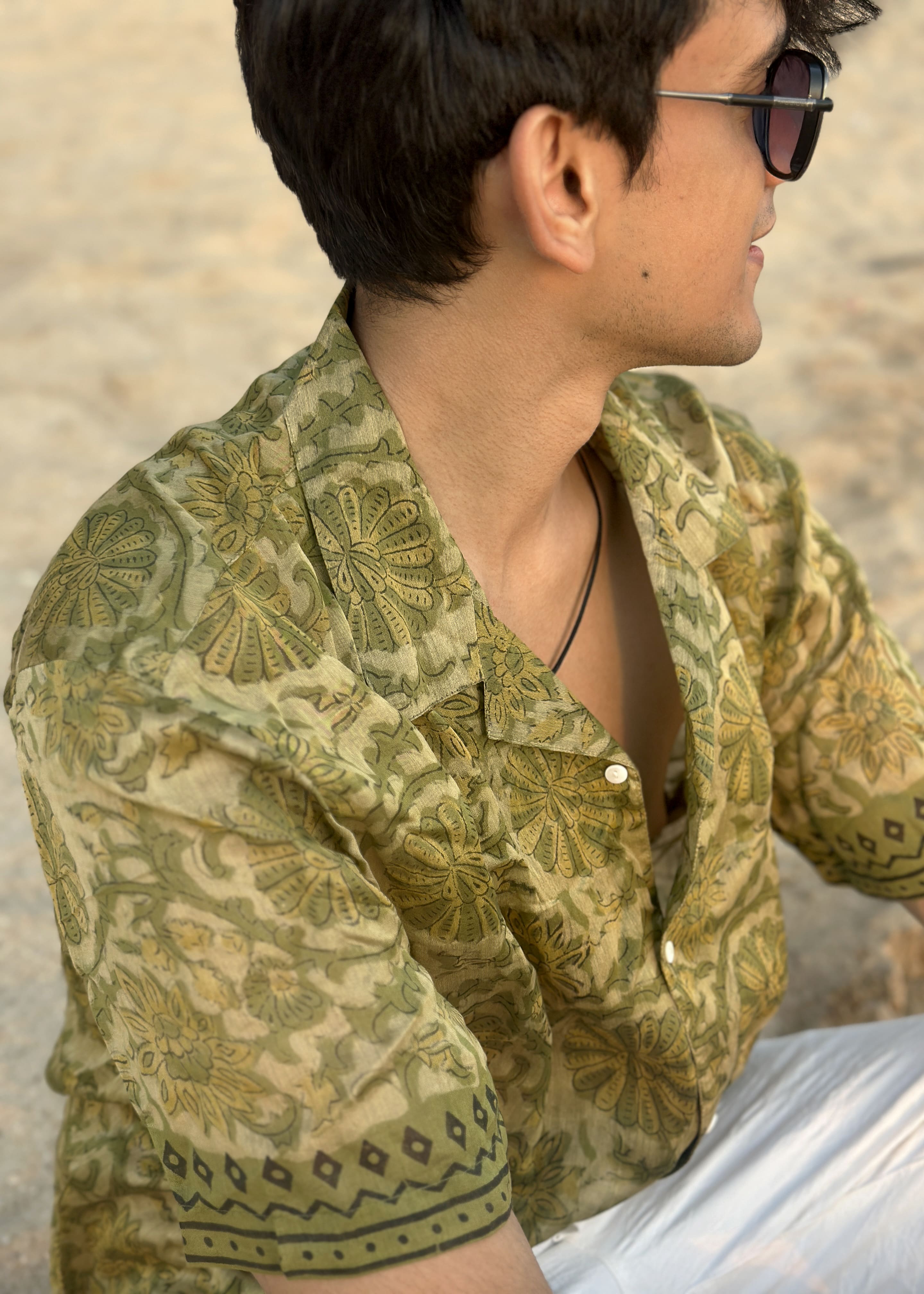 Ziba Ajrakh Silk Shirt