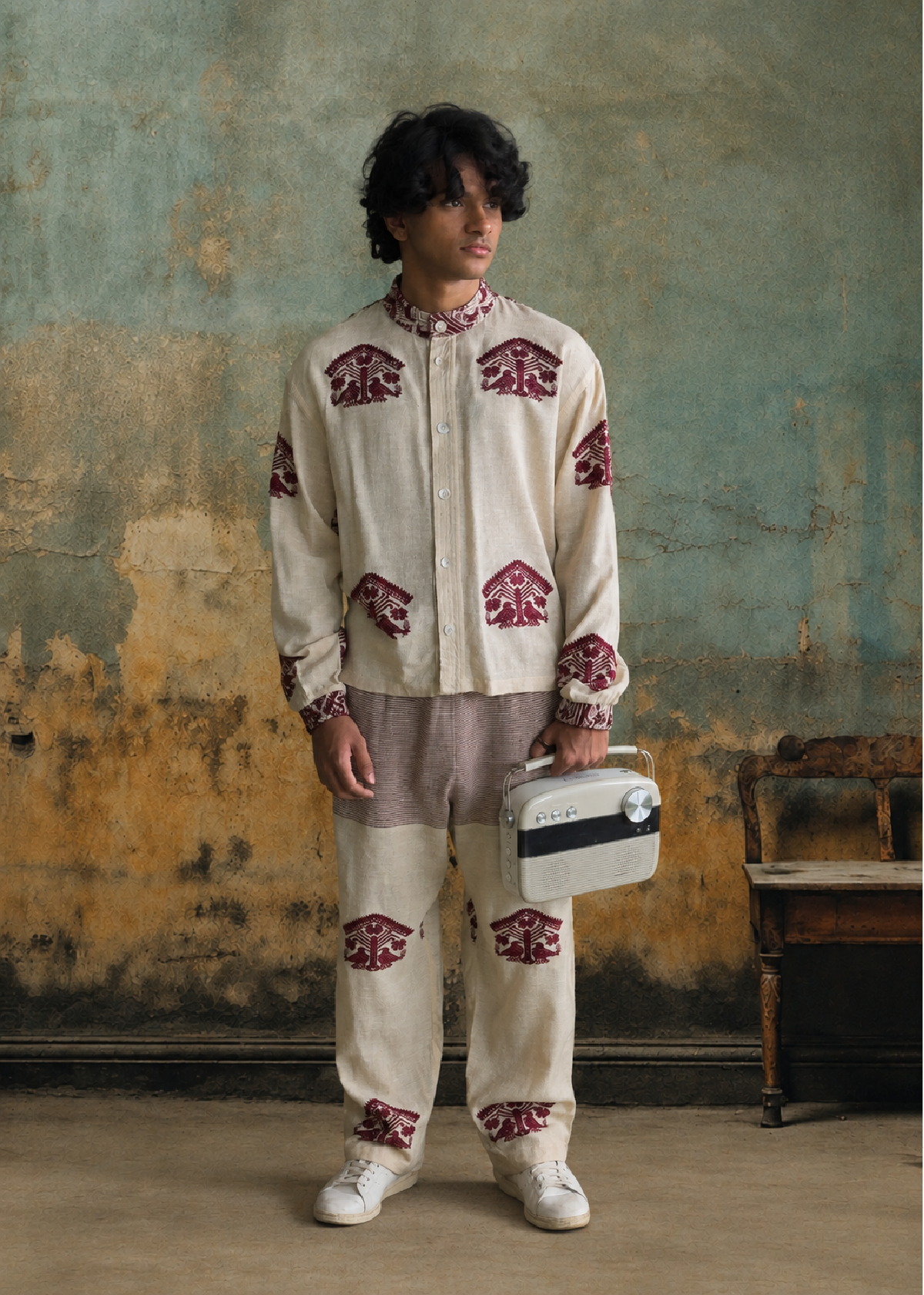 Silk Jacquard Pants