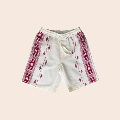 Cotton &amp; Eri Silk Jacquard Shorts