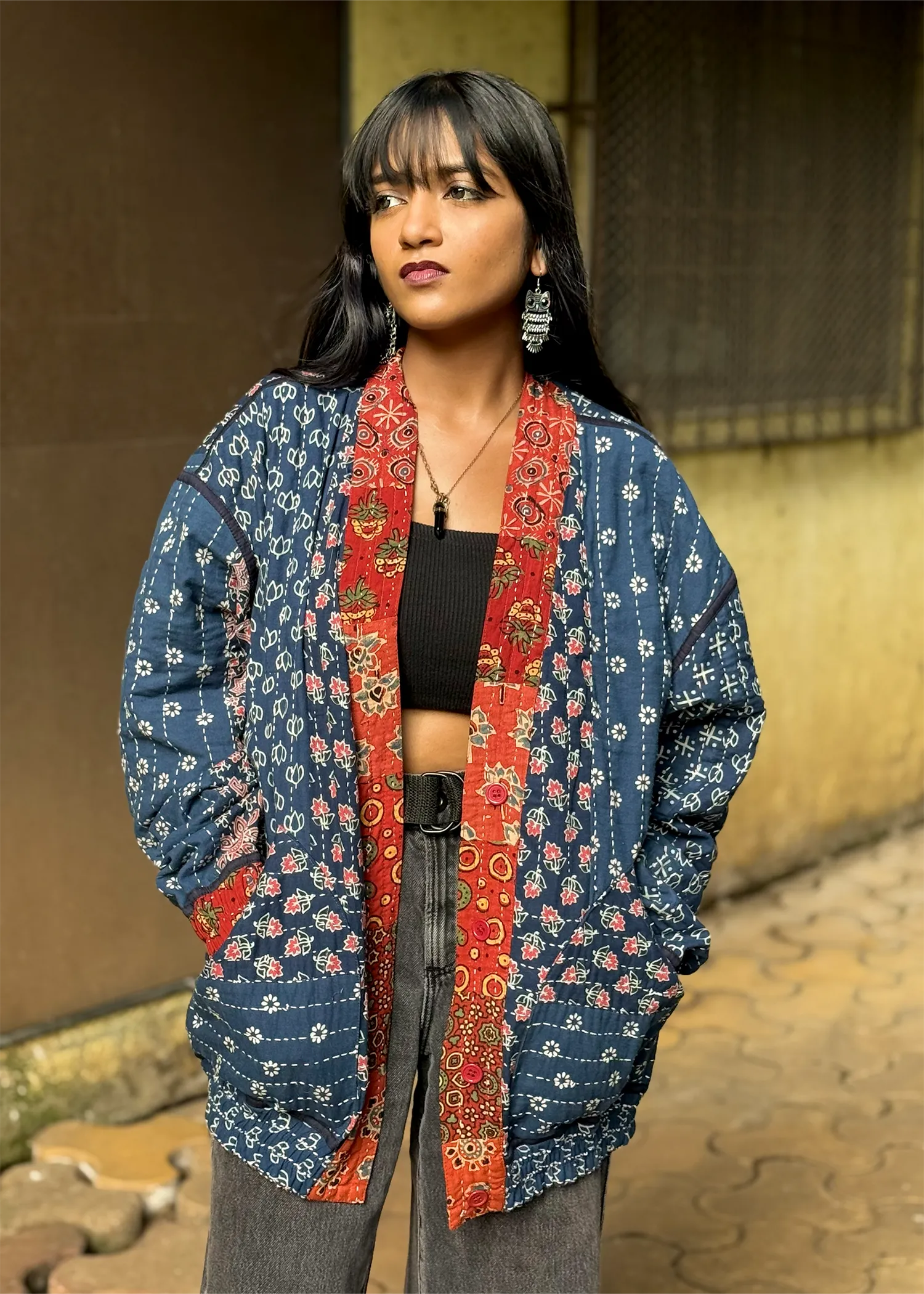 Sehar Kimono Bomber Jacket