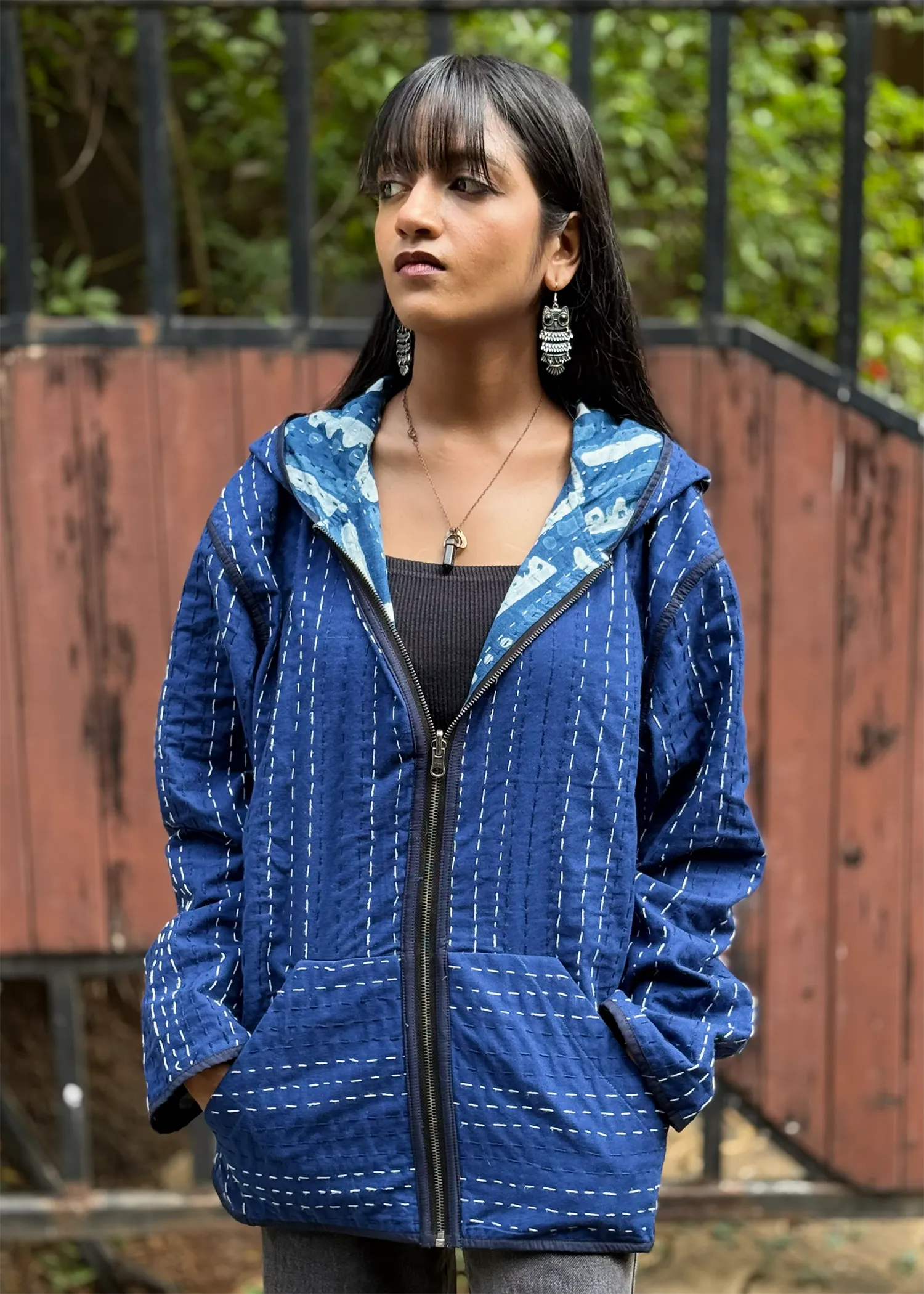 Vayu Reversible Hooded Jacket- 09