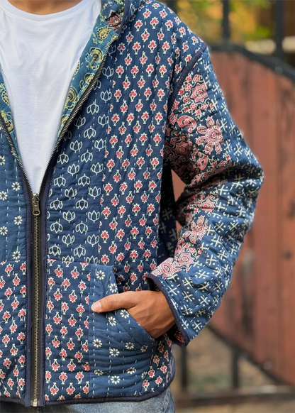 Vayu Reversible Hooded Jacket (Quilted)- 03