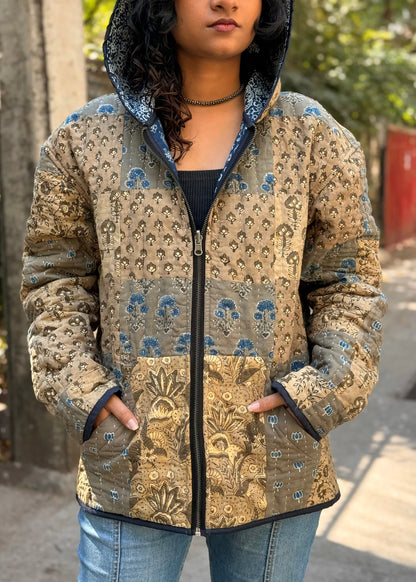 Vayu Reversible Hooded Jacket (Quilted)- 04