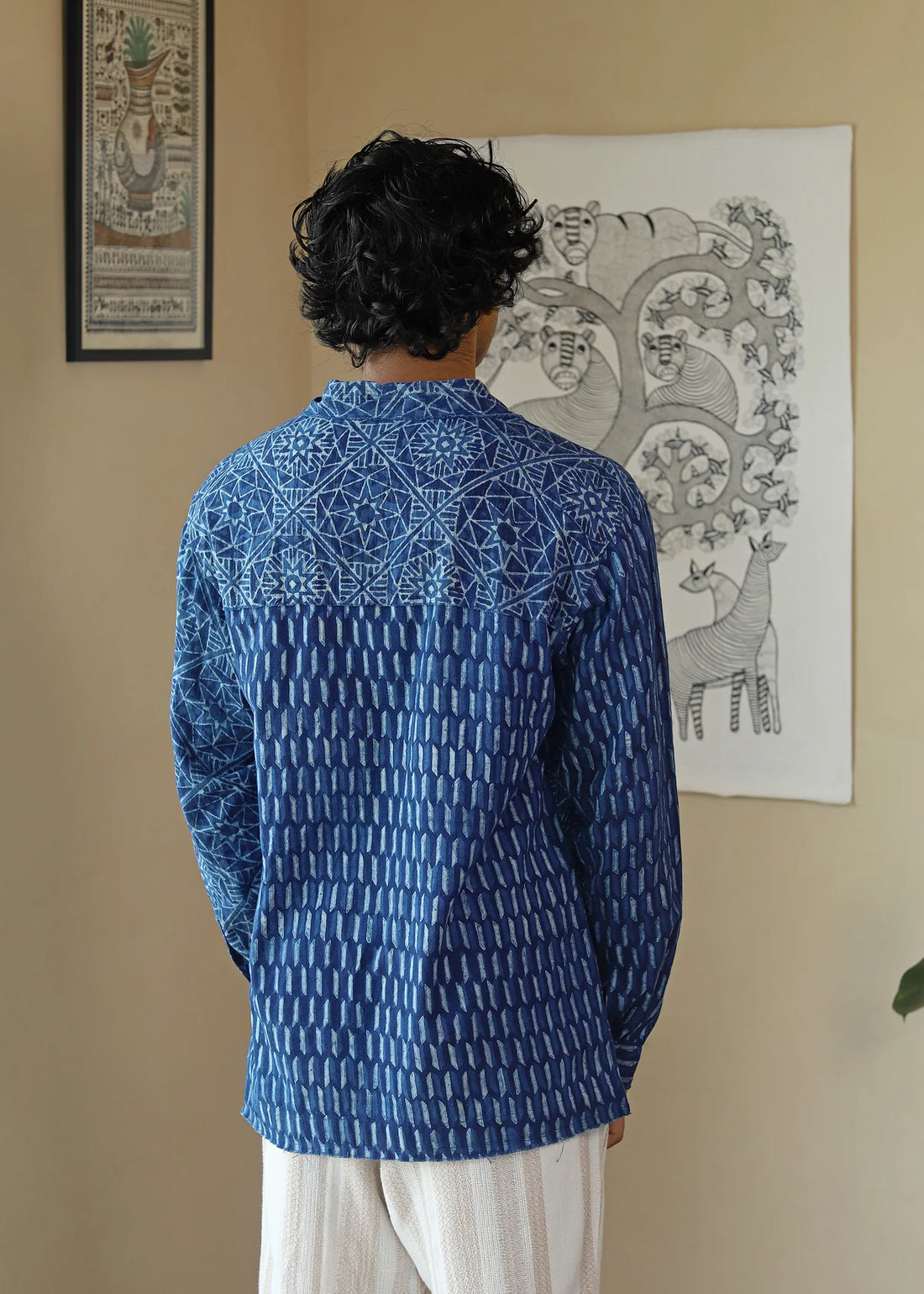 Ambar Indigo Khadi Shirt