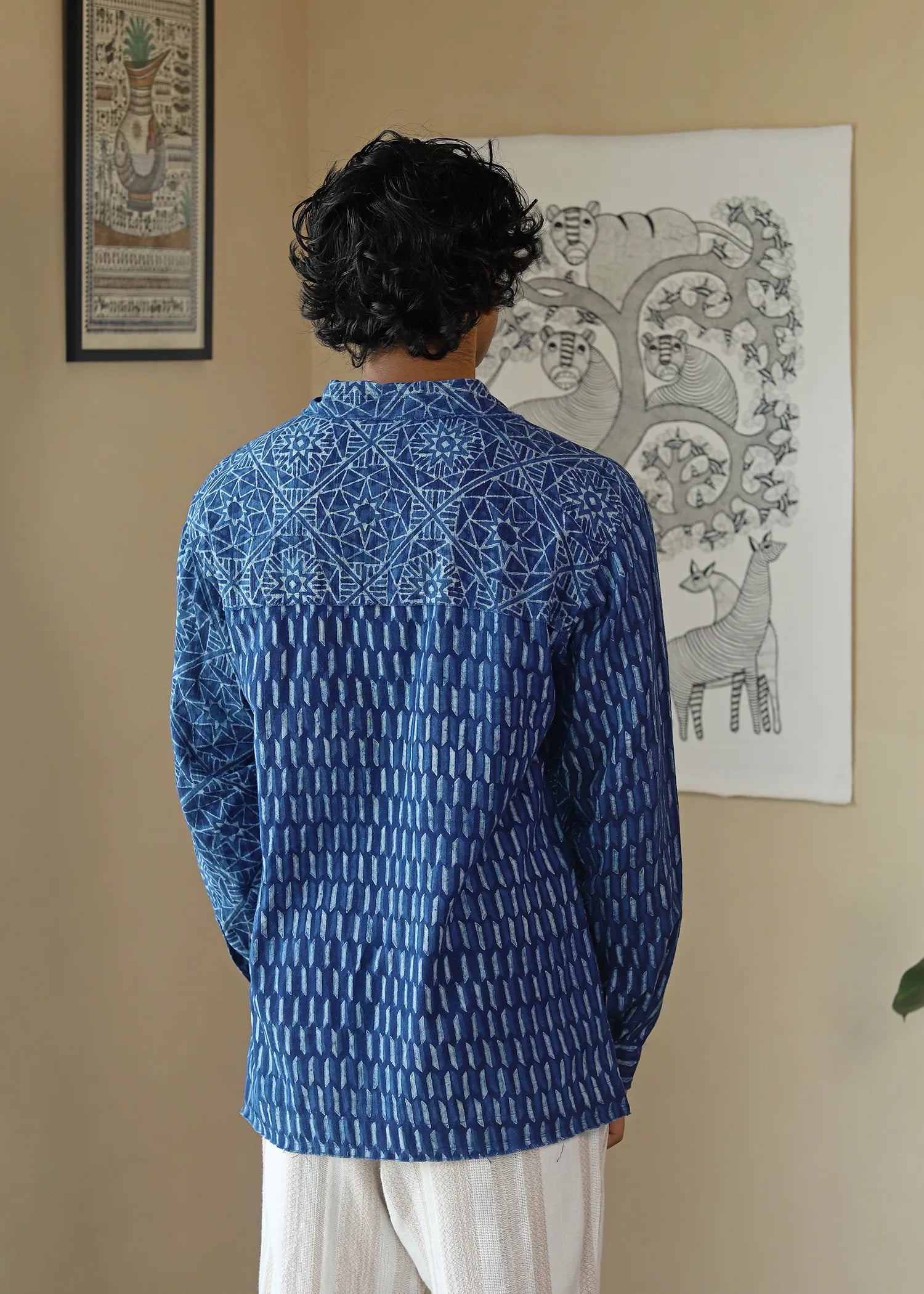 Ambar Indigo Khadi Shirt