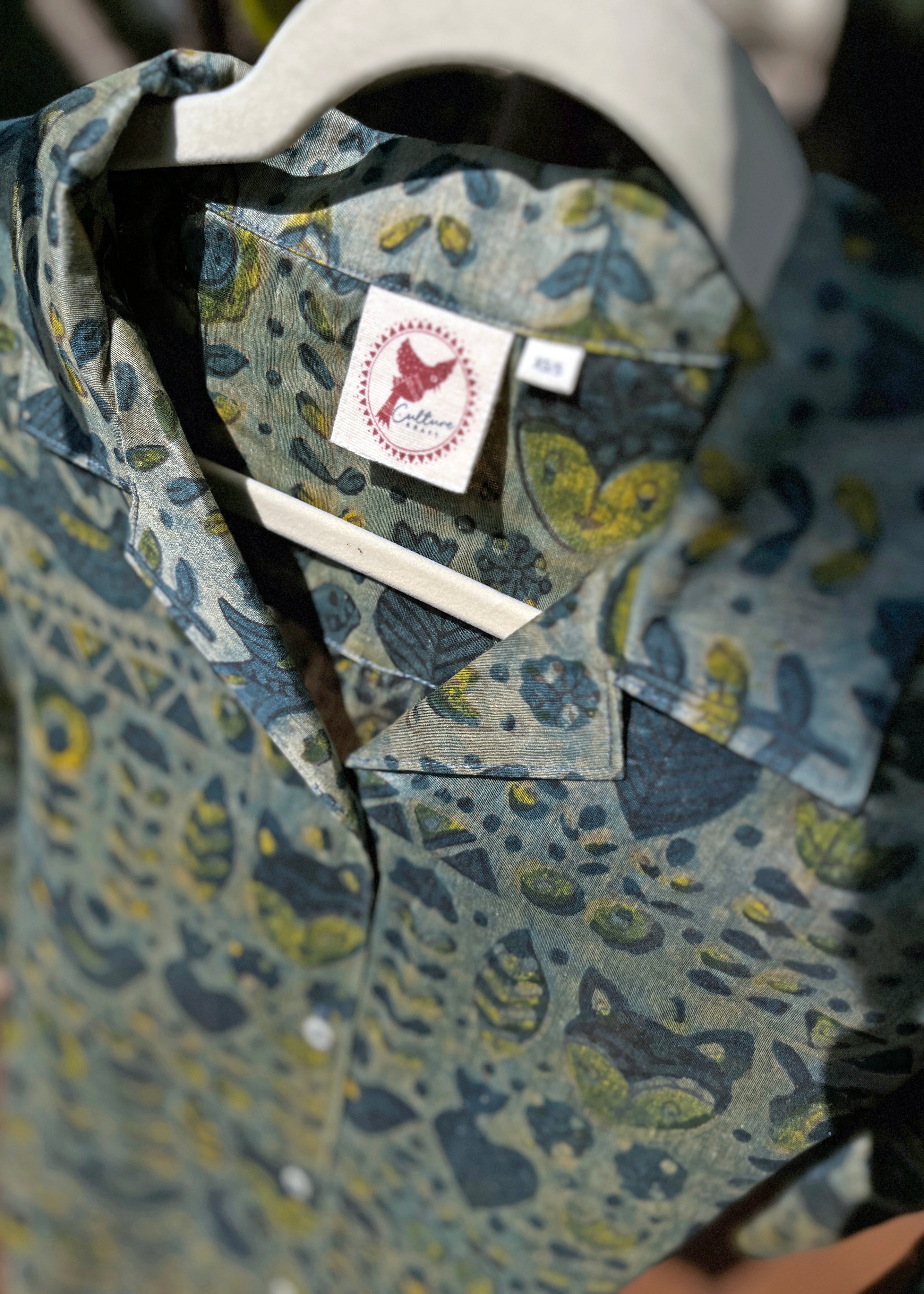 Zareen Ajrakh Silk Shirt