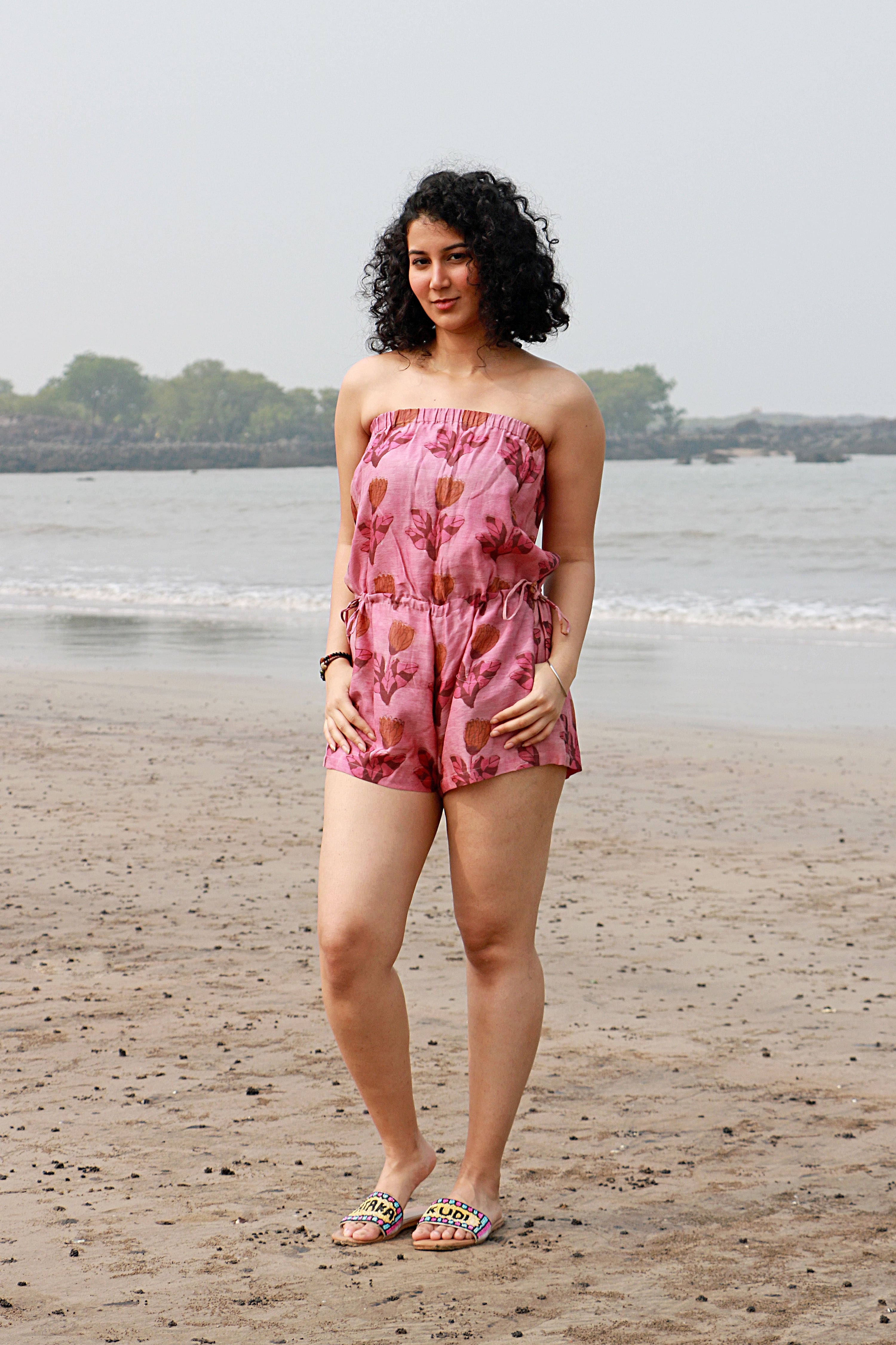 Rihla Ajrakh Chanderi Silk Playsuit