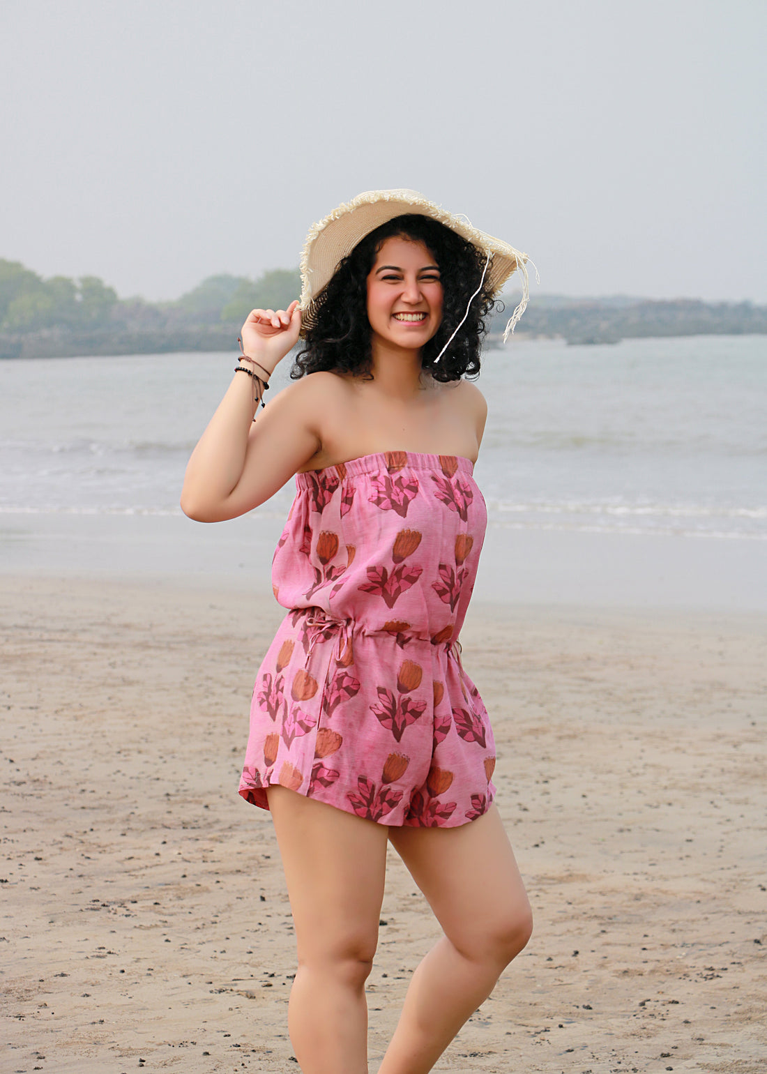 Rihla Ajrakh Chanderi Silk Playsuit