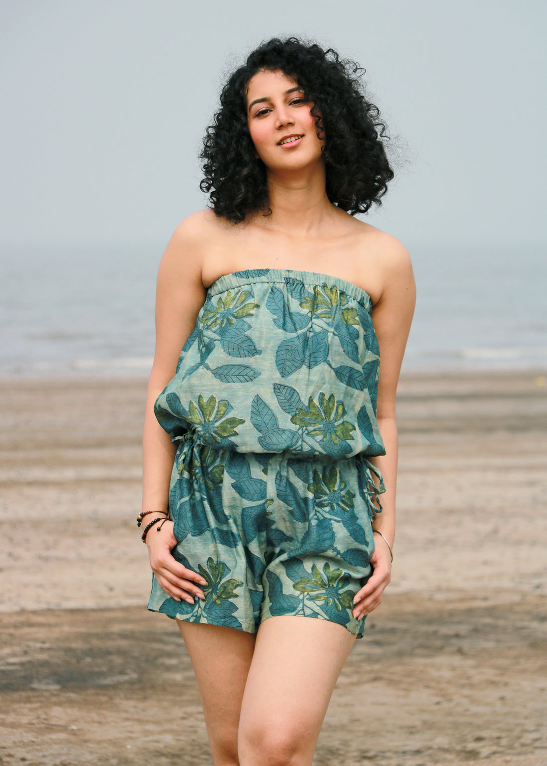 Mehar Ajrakh Chanderi Silk Playsuit