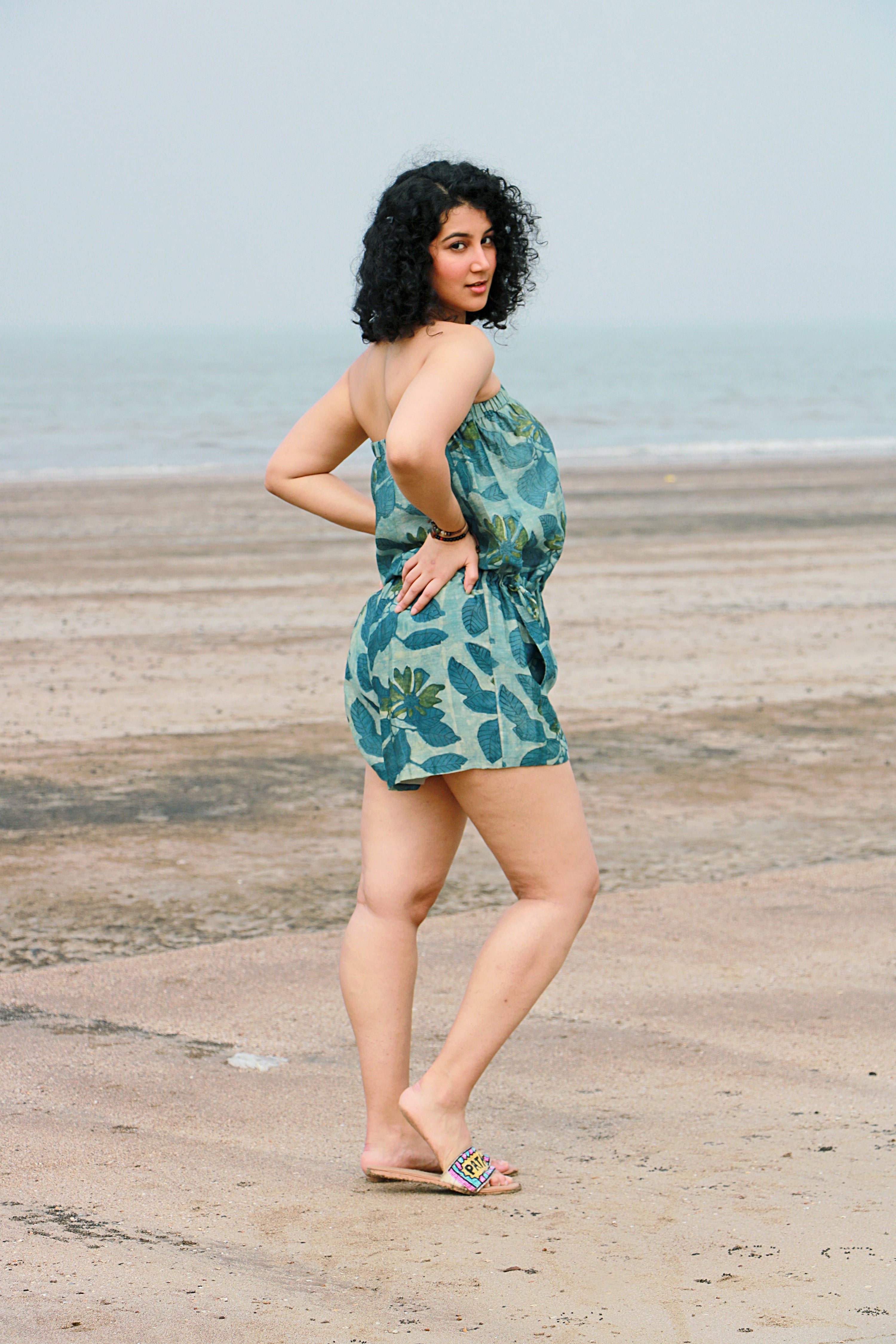 Mehar Ajrakh Chanderi Silk Playsuit