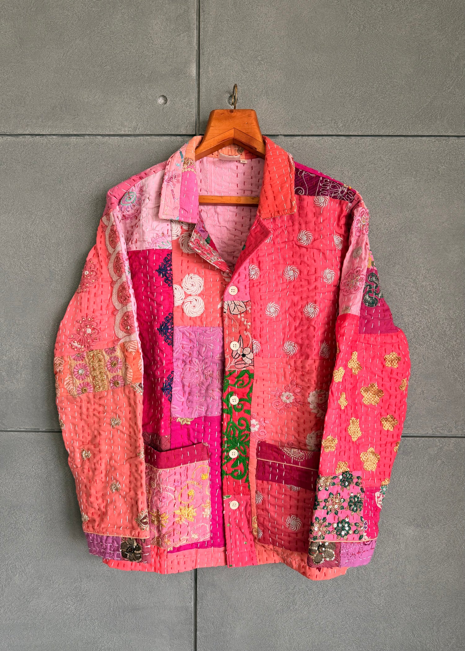 Pink Patchwork Blazer
