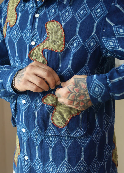 Neel Indigo Khadi Overshirt