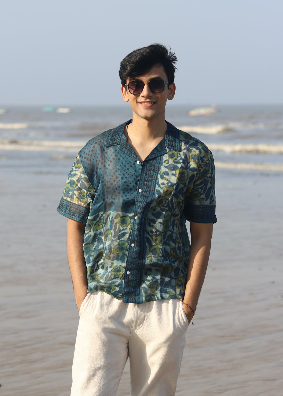 Safar Ajrakh Silk Shirt