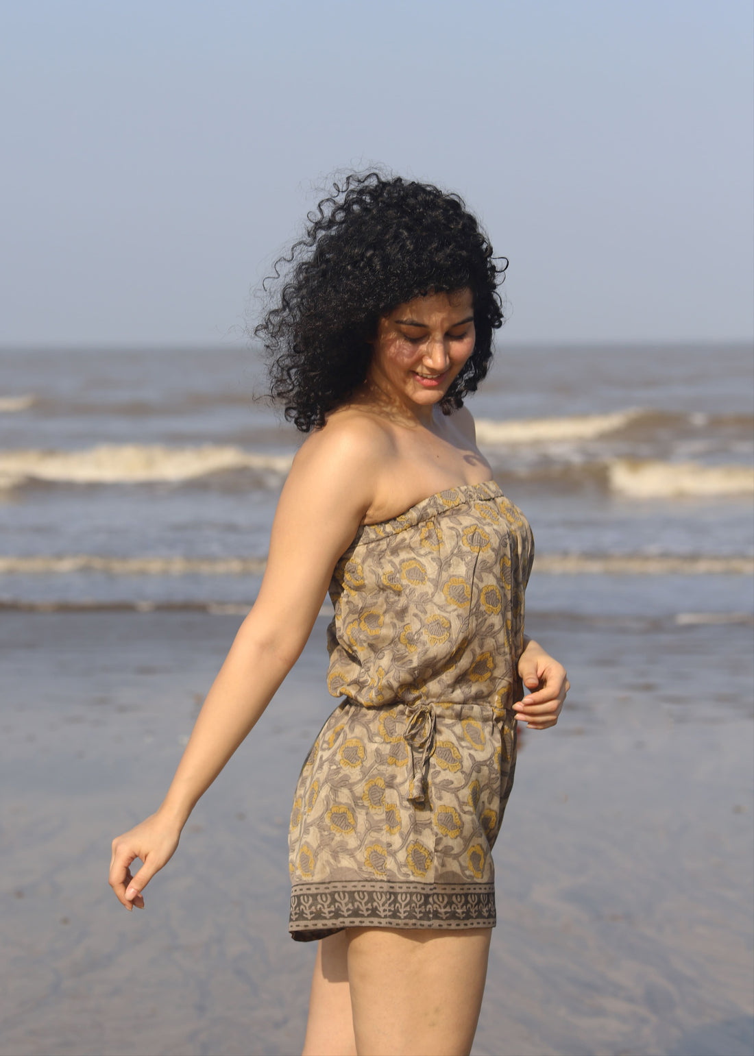 Mahi Ajrakh Chanderi Silk Playsuit