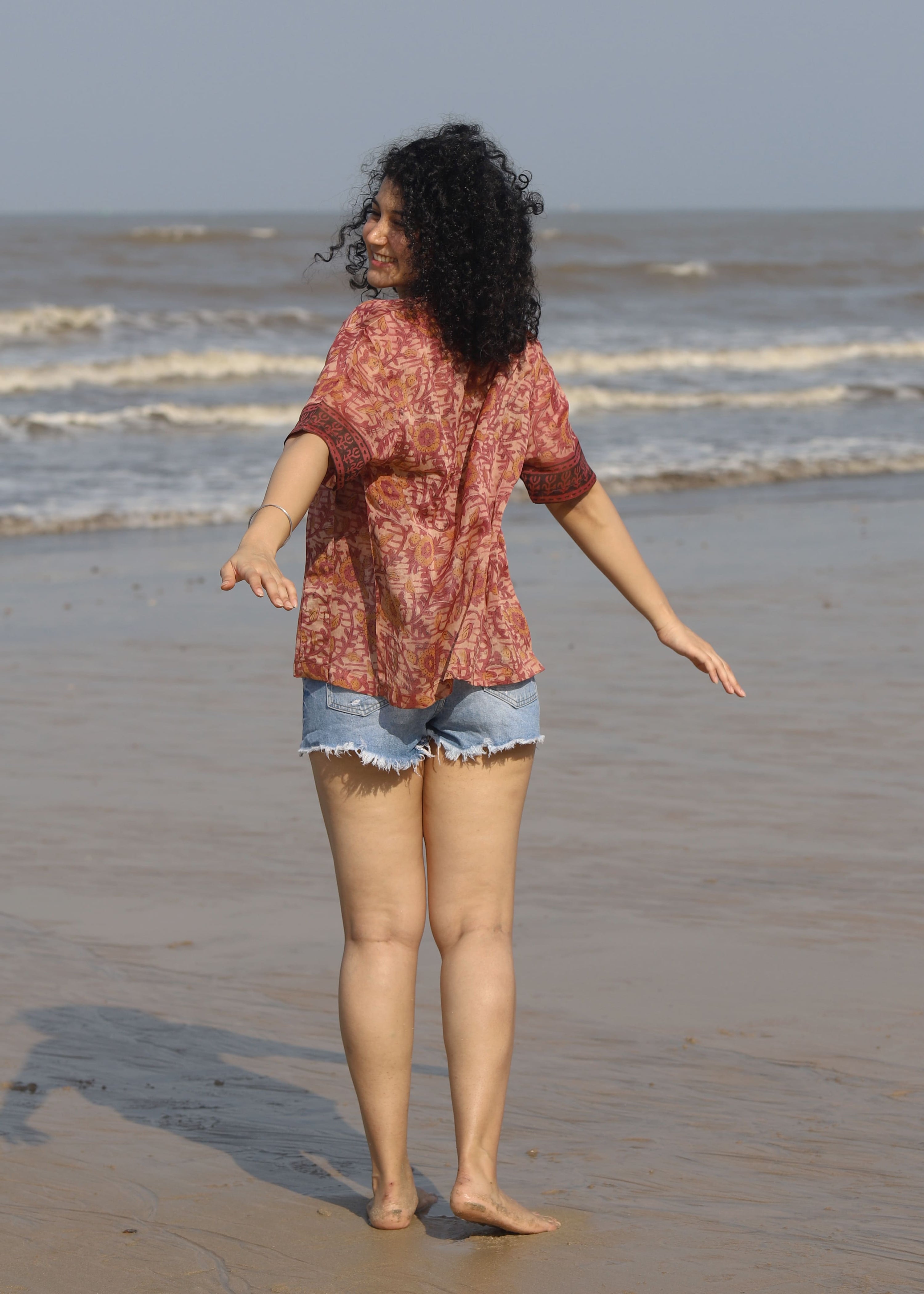 Noor Ajrakh Silk Shirt