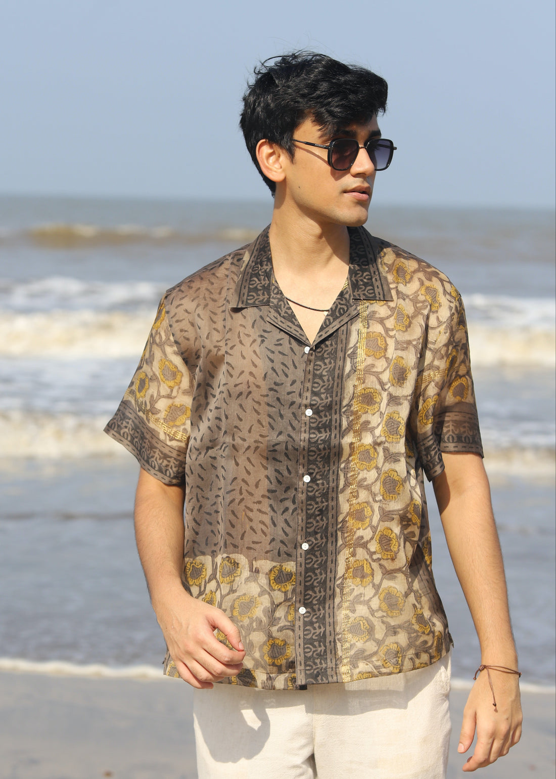 Aftab Ajrakh Silk Shirt