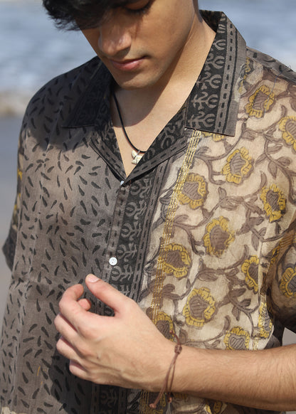 Aftab Ajrakh Silk Shirt