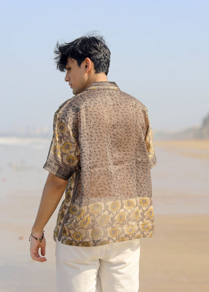Aftab Ajrakh Silk Shirt