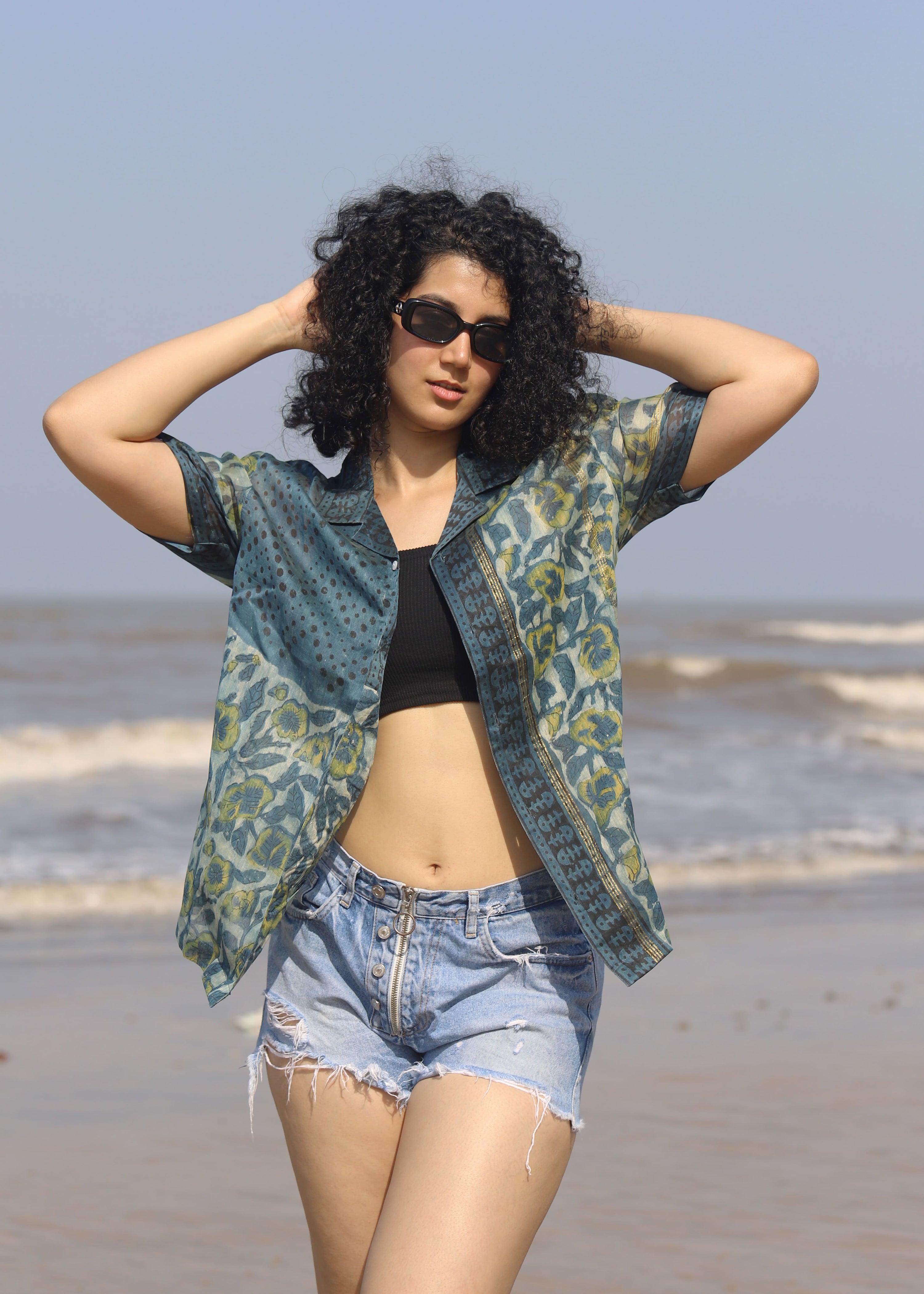 Safar Ajrakh Silk Shirt