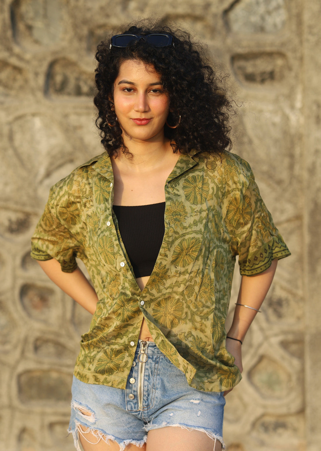 Ziba Ajrakh Silk Shirt
