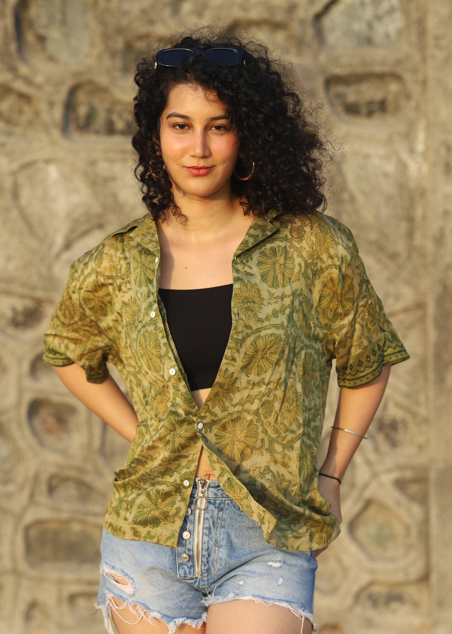Ziba Ajrakh Silk Shirt
