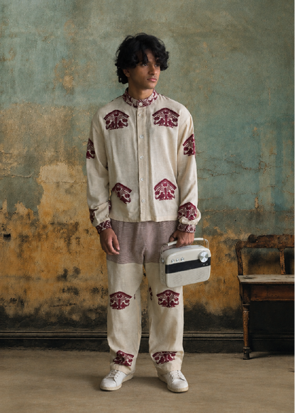 Silk Jacquard Pants
