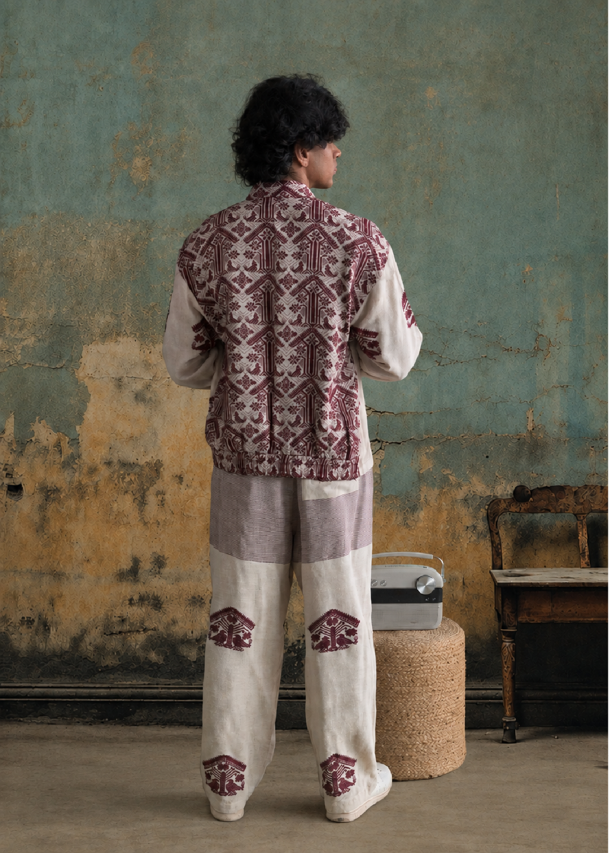 Silk Jacquard Pants